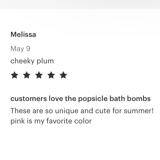 Popsicle Bath Bomb - Pink - Calla Lily Cosmetics + CL kids