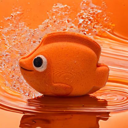 Fish Bath Bomb - Orange - Calla Lily Cosmetics + CL kids