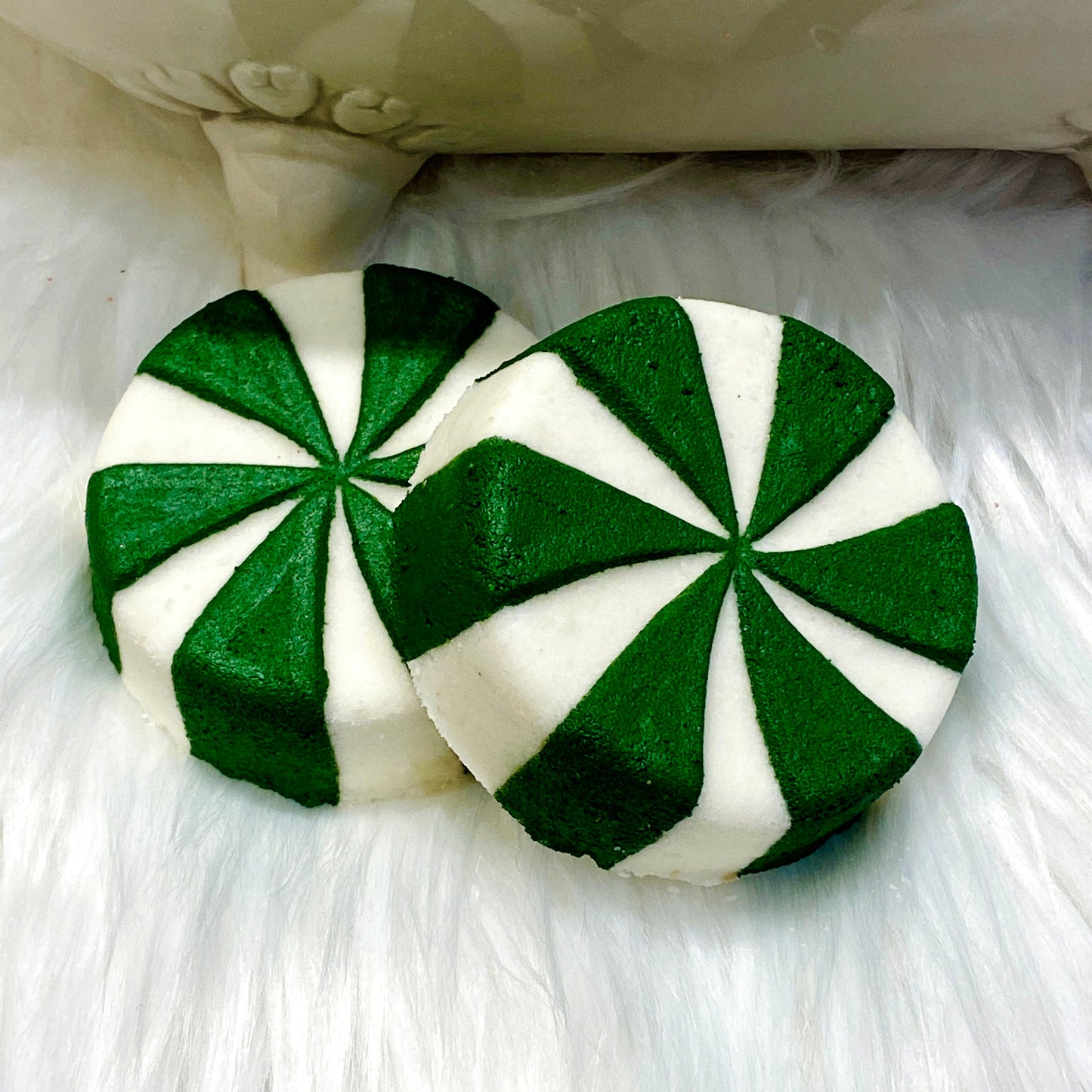 Peppermint Candy Bath Bomb - Green - Calla Lily Cosmetics + CL kids