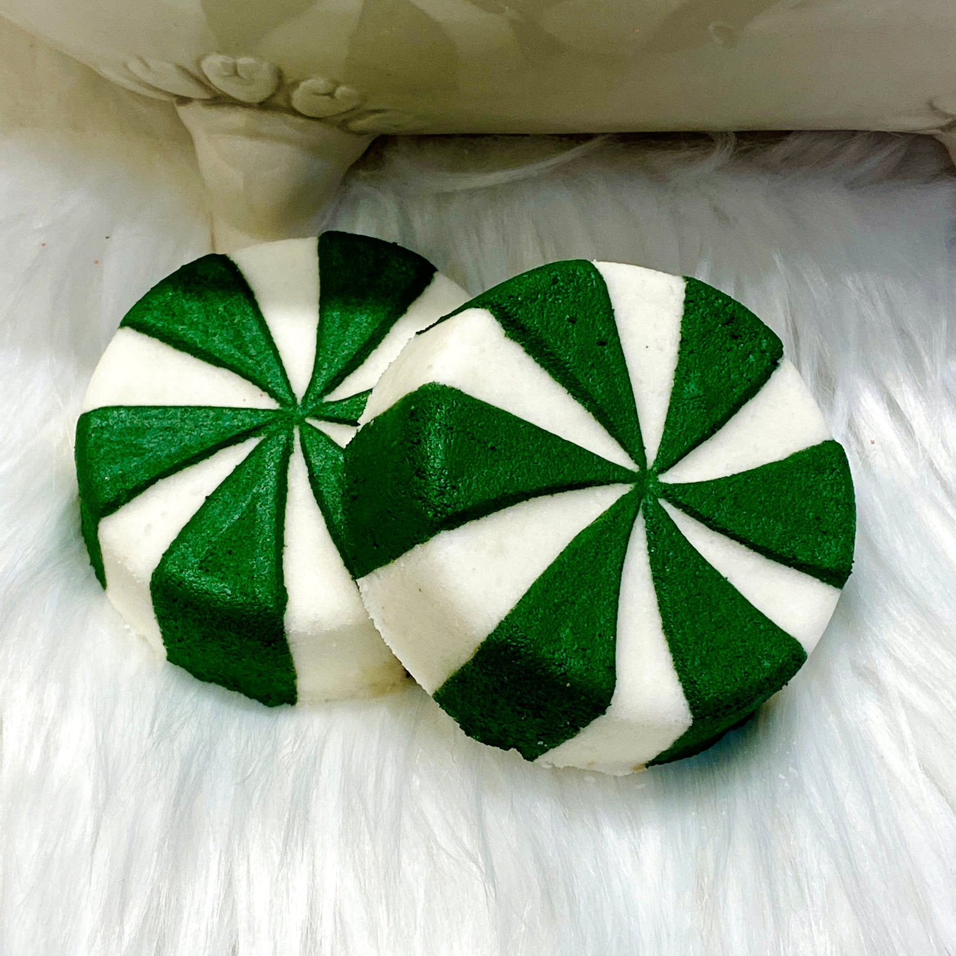 Peppermint Candy Bath Bomb - Green - Calla Lily Cosmetics + CL kids